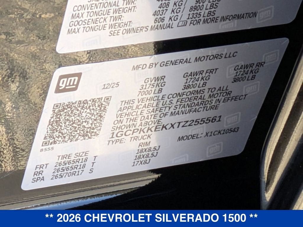 2026 Chevrolet Silverado 1500 LT (2FL)