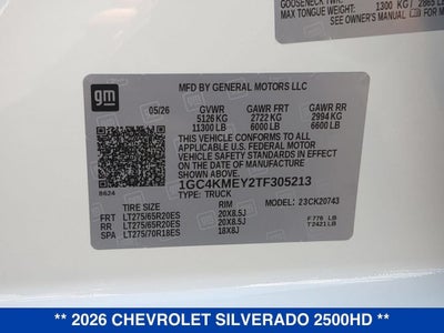 2026 Chevrolet Silverado 2500 HD Custom