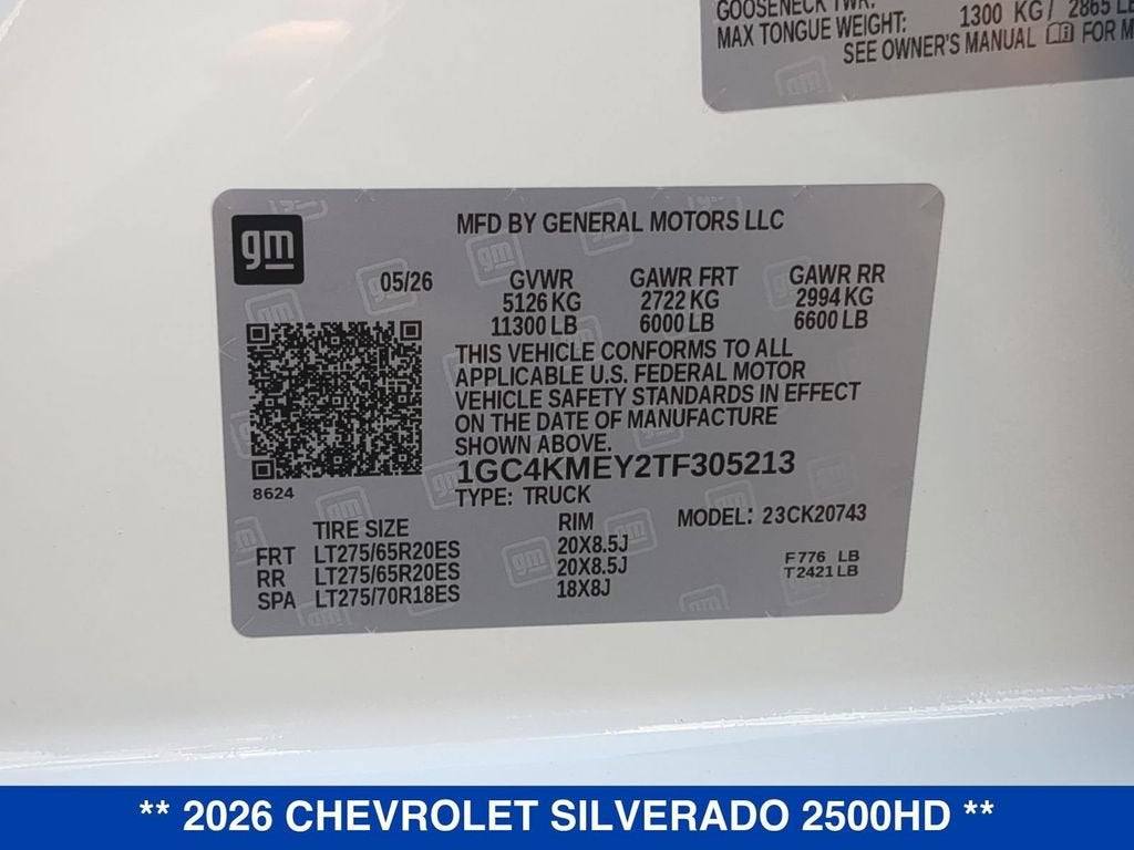 2026 Chevrolet Silverado 2500 HD Custom