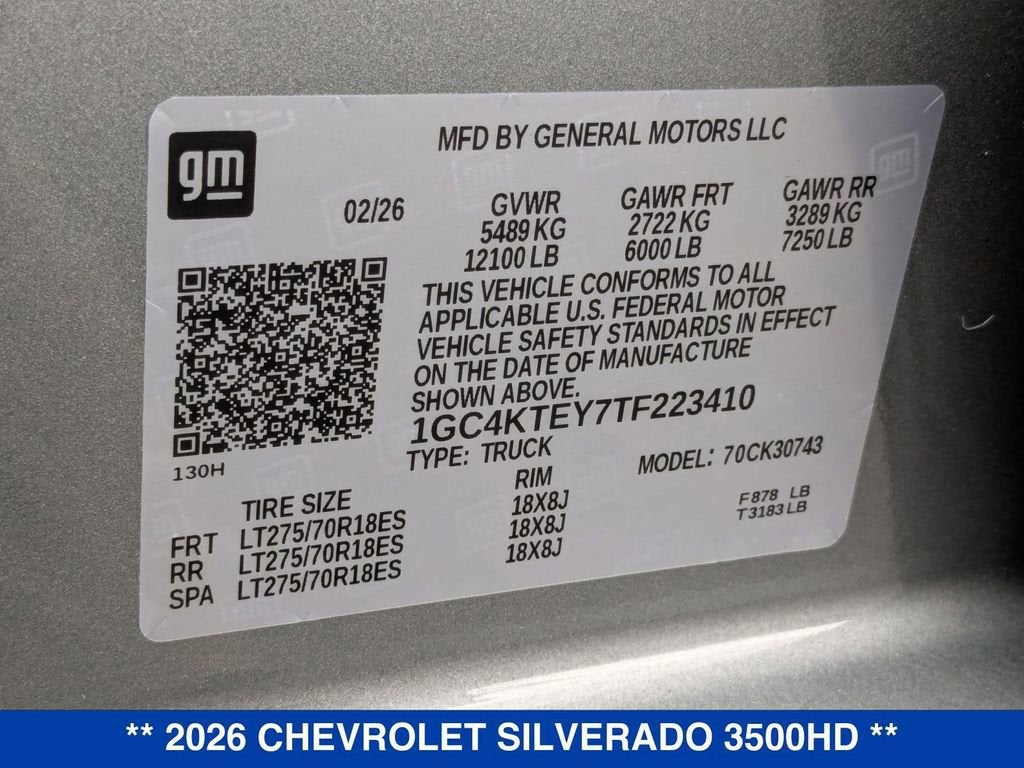 2026 Chevrolet Silverado 3500 HD LT