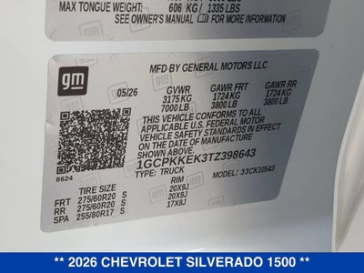 2026 Chevrolet Silverado 1500 LT (2FL)