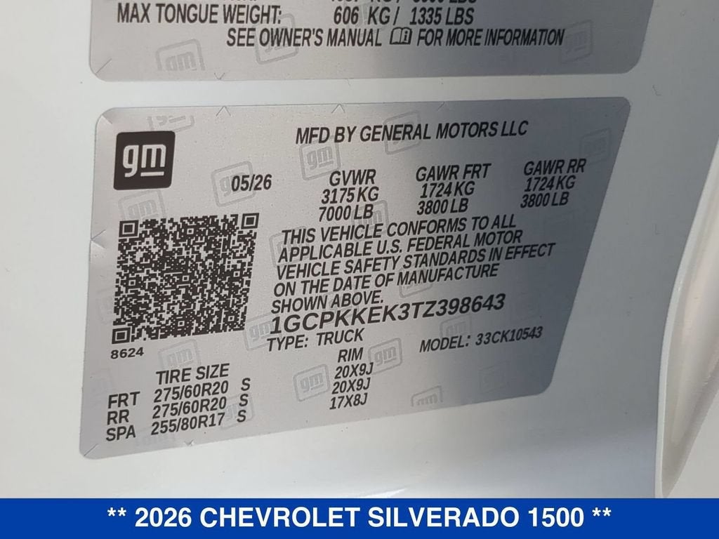 2026 Chevrolet Silverado 1500 LT (2FL)