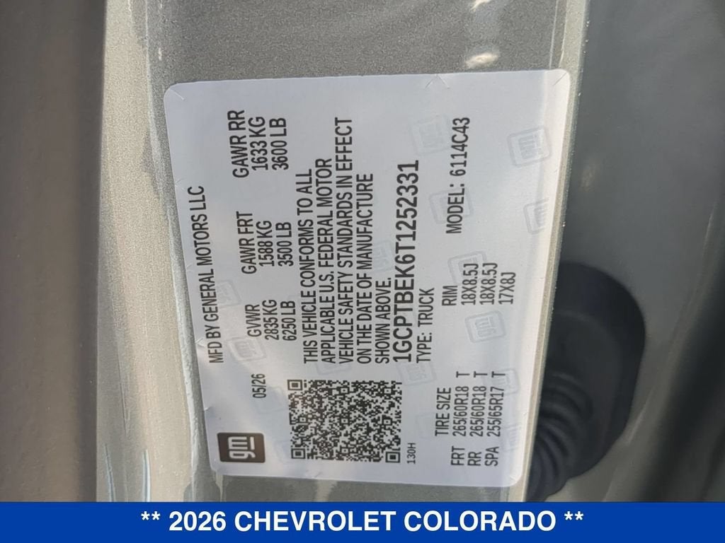 2026 Chevrolet Colorado WT