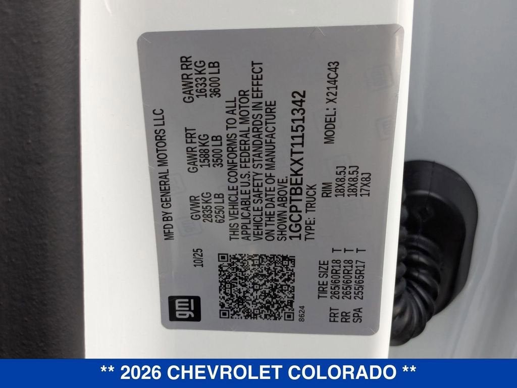 2026 Chevrolet Colorado WT