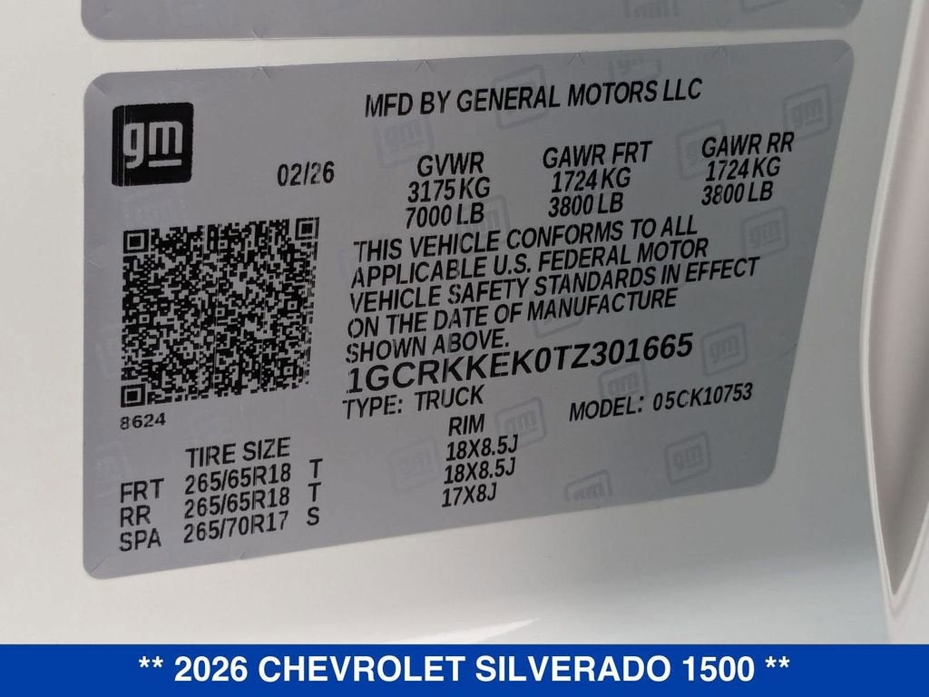 2026 Chevrolet Silverado 1500 LT (2FL)