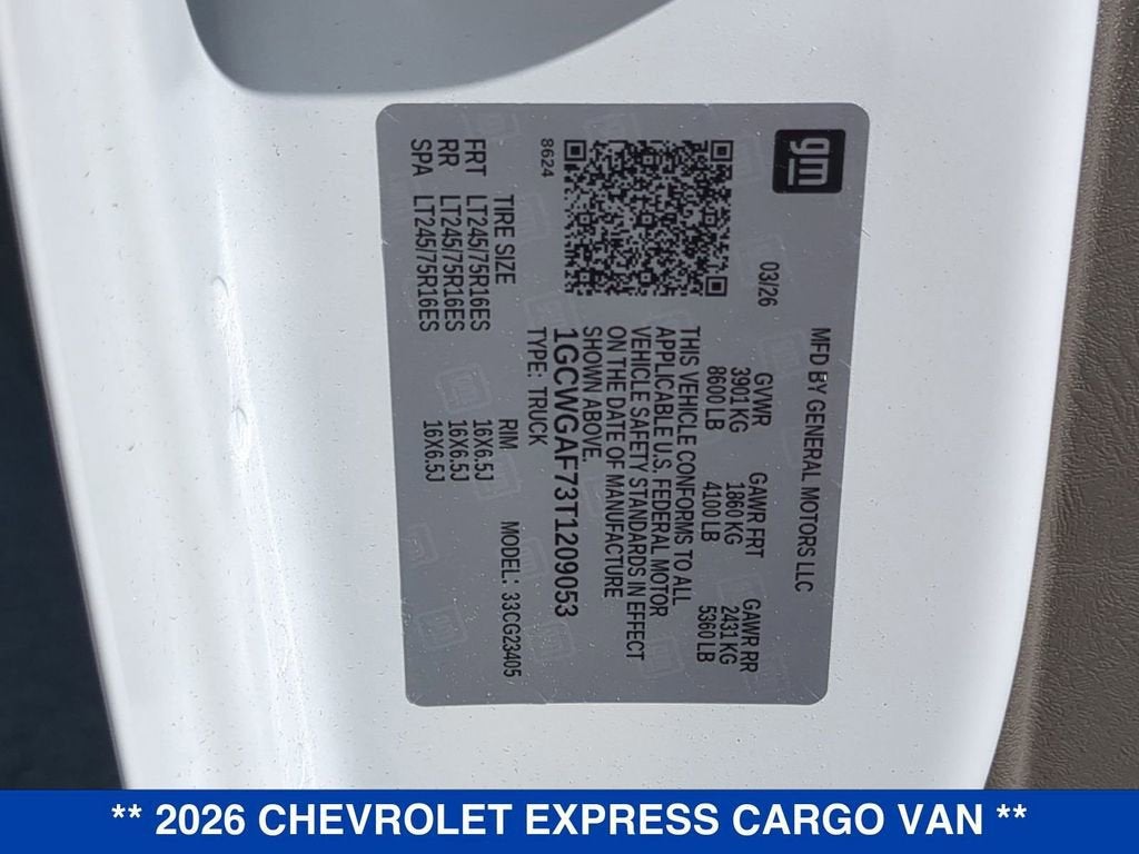 2026 Chevrolet Express Cargo 1WT