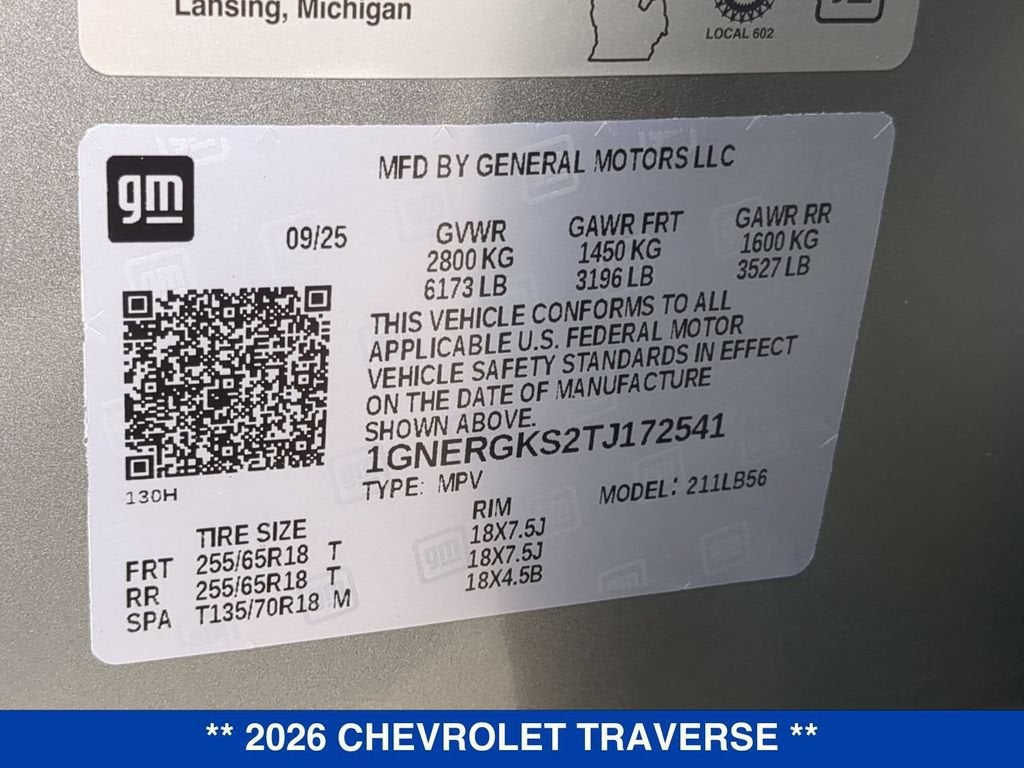 2026 Chevrolet Traverse LT