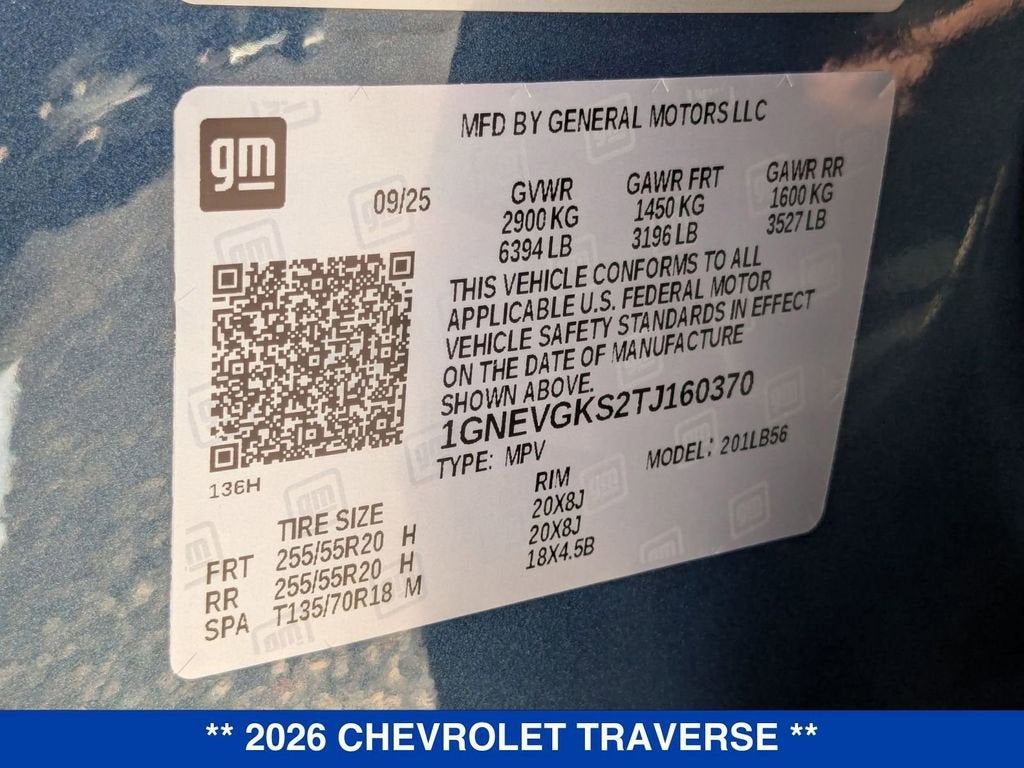 2026 Chevrolet Traverse LT
