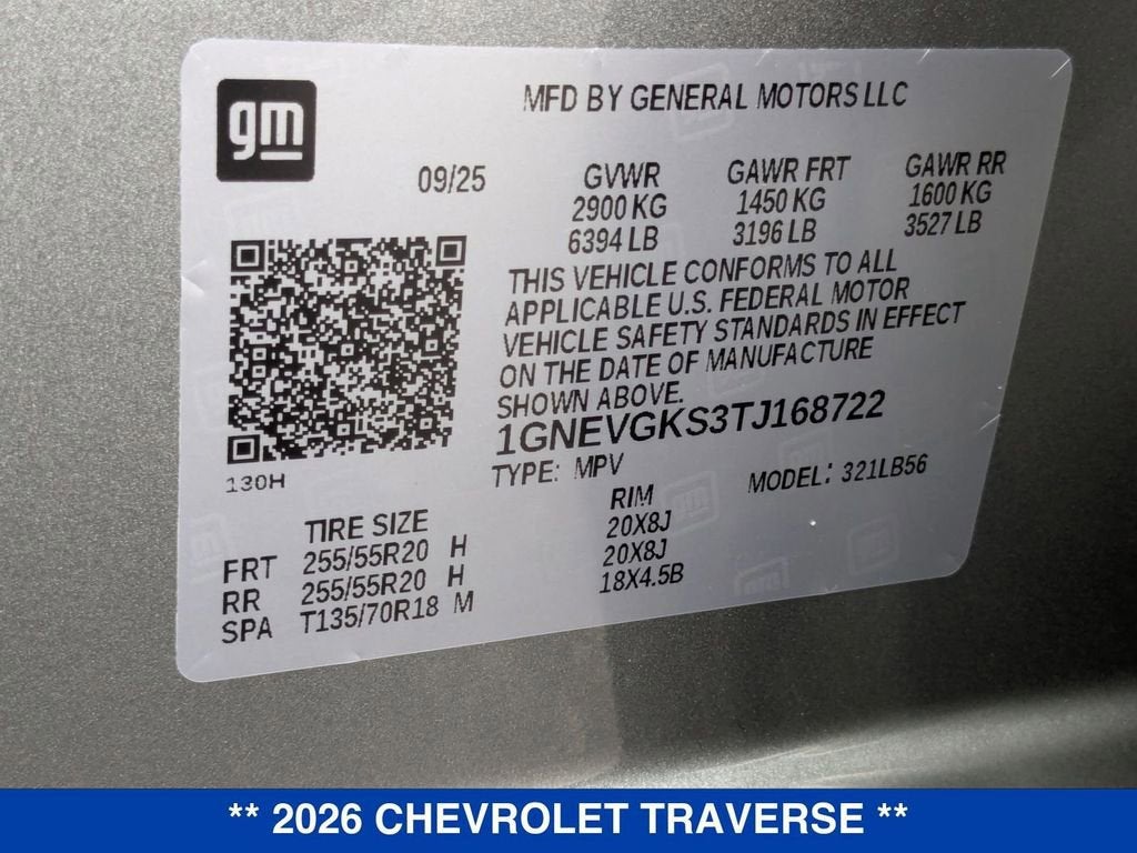 2026 Chevrolet Traverse LT