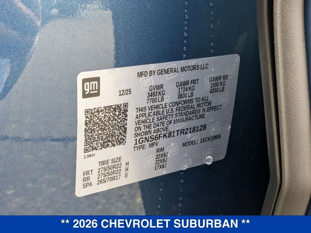 2026 Chevrolet Suburban Premier