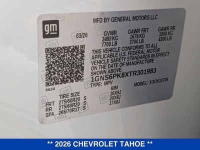 2026 Chevrolet Tahoe Z71