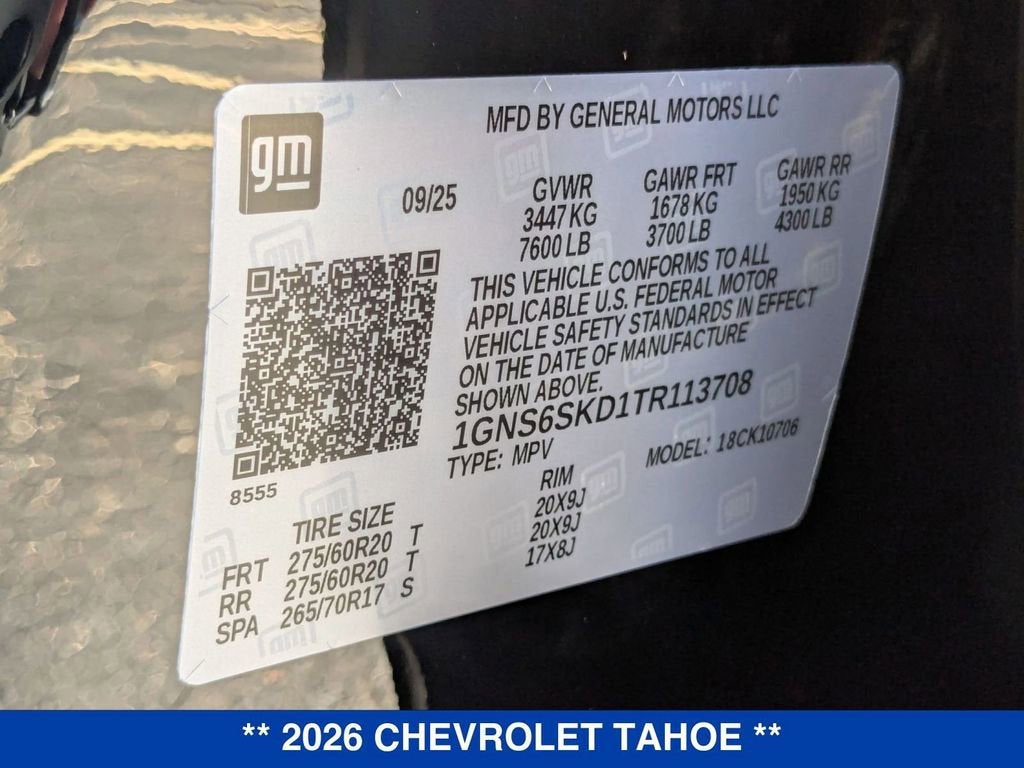 2026 Chevrolet Tahoe Premier