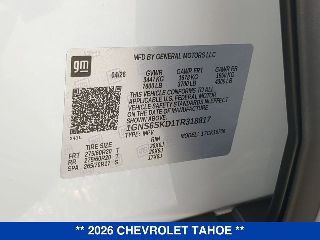 2026 Chevrolet Tahoe Premier
