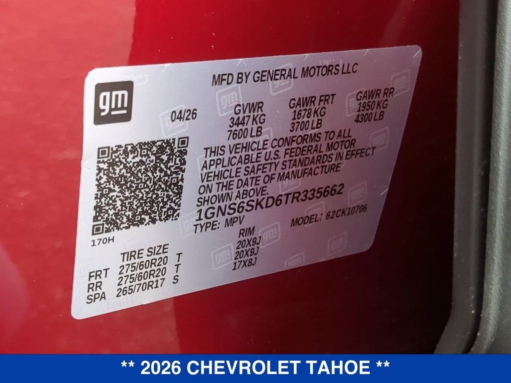 2026 Chevrolet Tahoe Premier