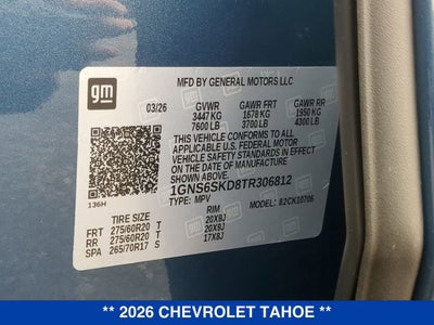 2026 Chevrolet Tahoe Premier