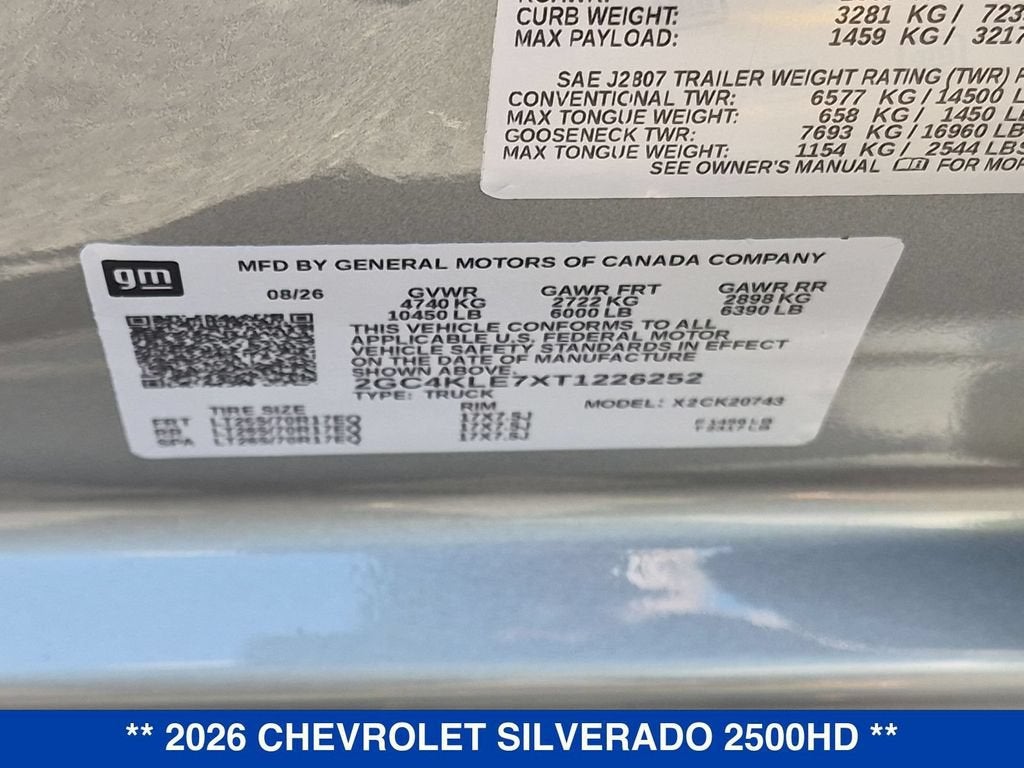 2026 Chevrolet Silverado 2500 HD WT