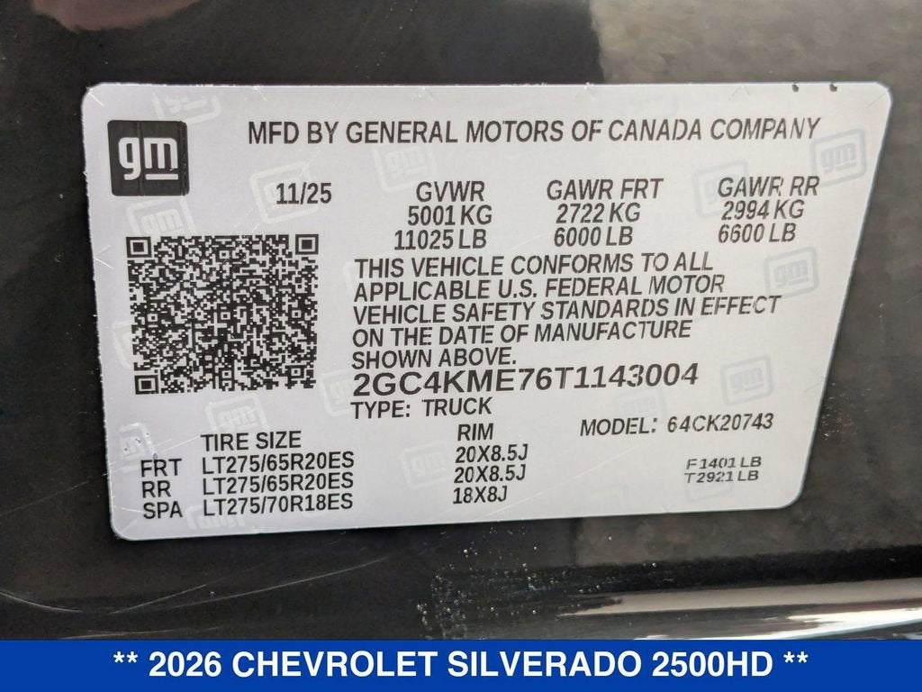 2026 Chevrolet Silverado 2500 HD Custom