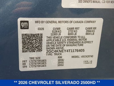 2026 Chevrolet Silverado 2500 HD LT
