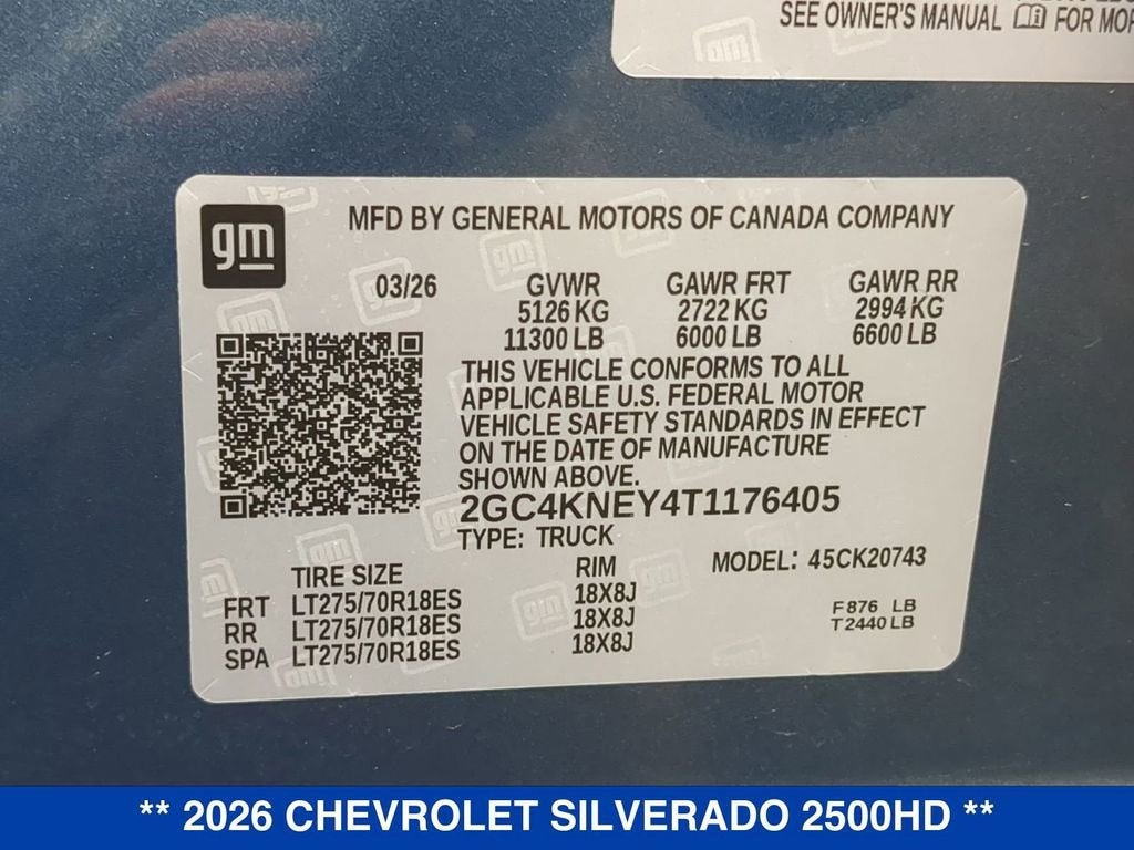 2026 Chevrolet Silverado 2500 HD LT