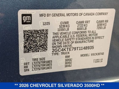 2026 Chevrolet Silverado 3500 HD LT