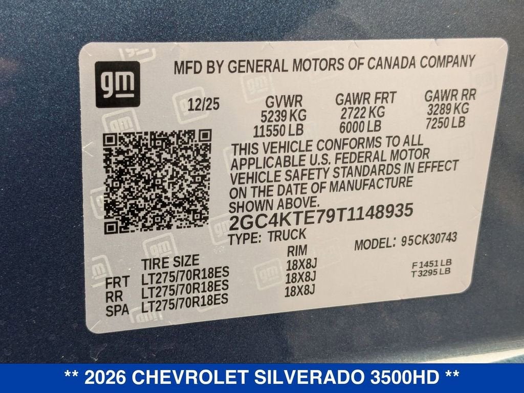 2026 Chevrolet Silverado 3500 HD LT
