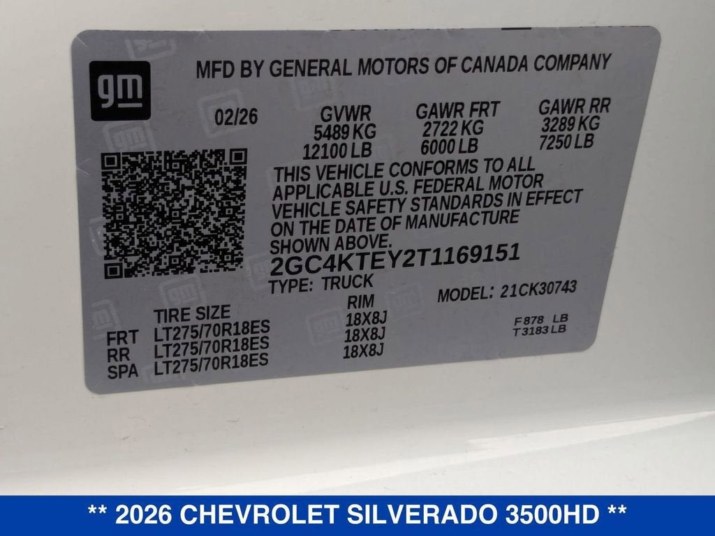 2026 Chevrolet Silverado 3500 HD LT