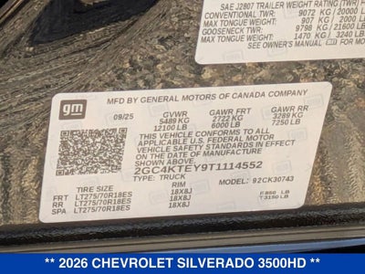 2026 Chevrolet Silverado 3500 HD LT