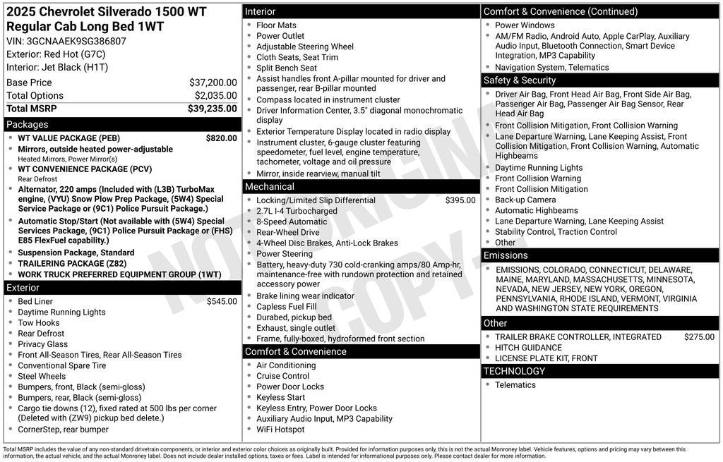 2025 Chevrolet Silverado 1500 WT