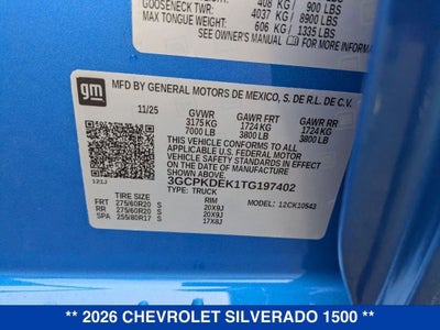 2026 Chevrolet Silverado 1500 LT