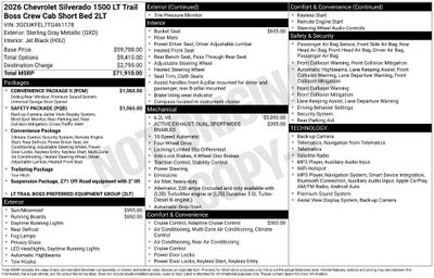 2026 Chevrolet Silverado 1500 LT Trail Boss