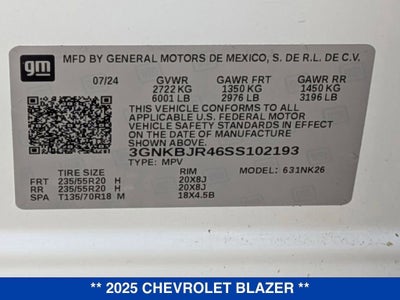 2025 Chevrolet Blazer 3LT
