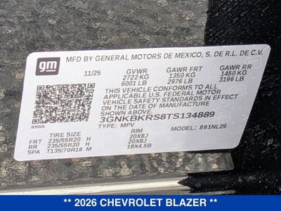 2026 Chevrolet Blazer RS