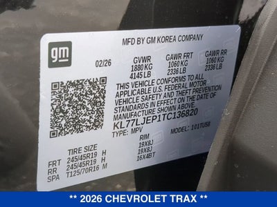 2026 Chevrolet Trax 2RS