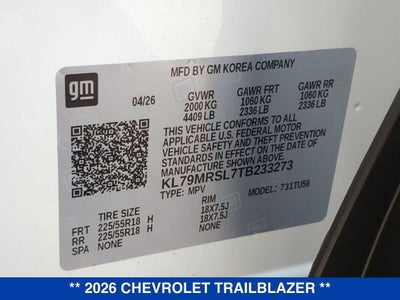2026 Chevrolet Trailblazer LT