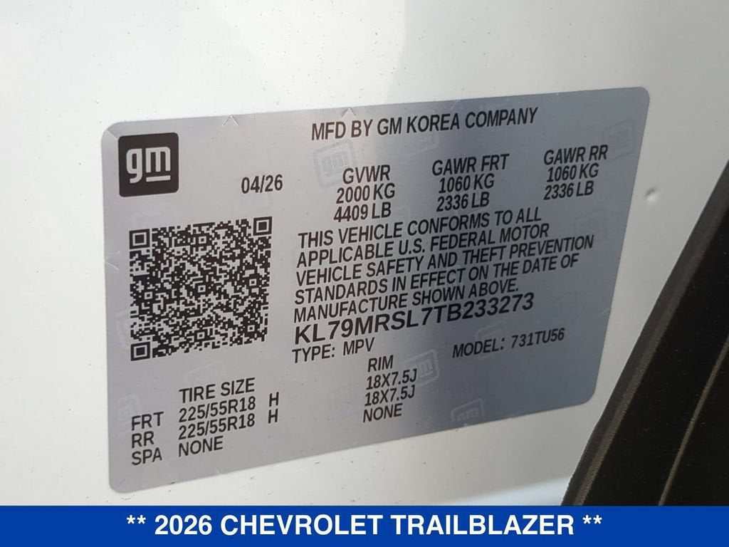 2026 Chevrolet Trailblazer LT