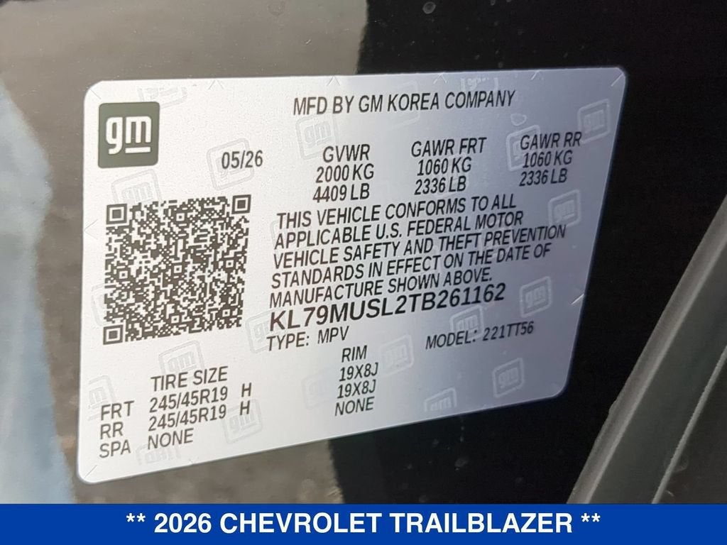 2026 Chevrolet Trailblazer RS
