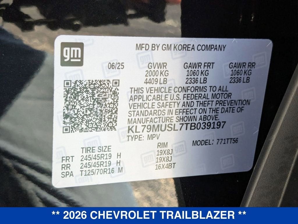 2026 Chevrolet Trailblazer RS