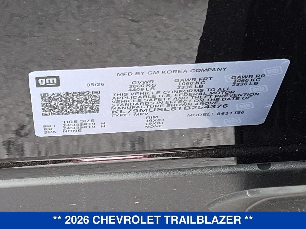 2026 Chevrolet Trailblazer RS