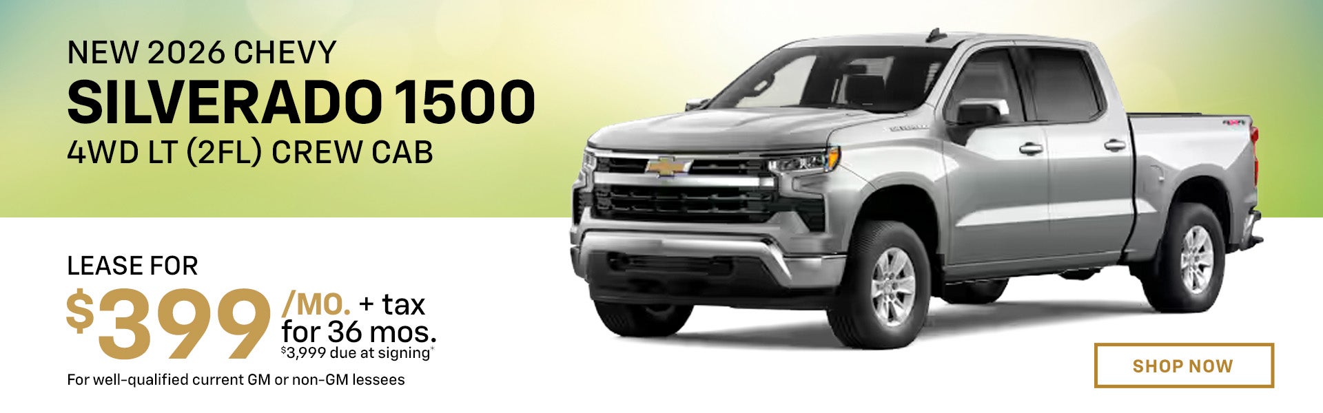 New 2026 Chevrolet Silverado 1500 4WD LT (2FL) Crew Cab